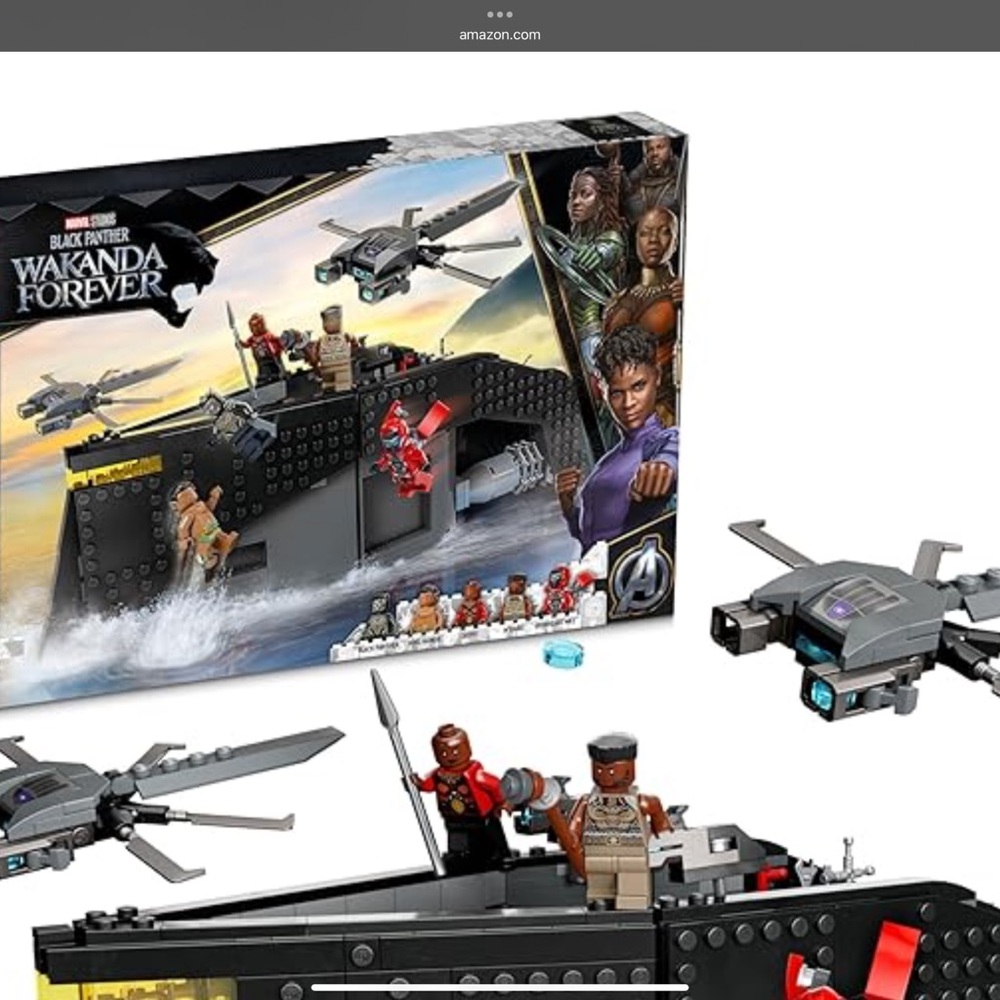 LEGO Black Panther Wakanda Forever Building Set - Black, Gray, Red
